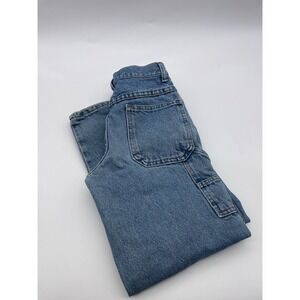 Vtg Rustler Jeans Boys 10 Regular Carpenter Leg Blue Denim Light Wash Cowboy